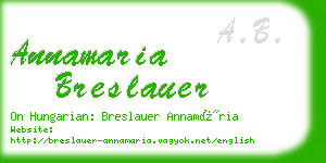 annamaria breslauer business card